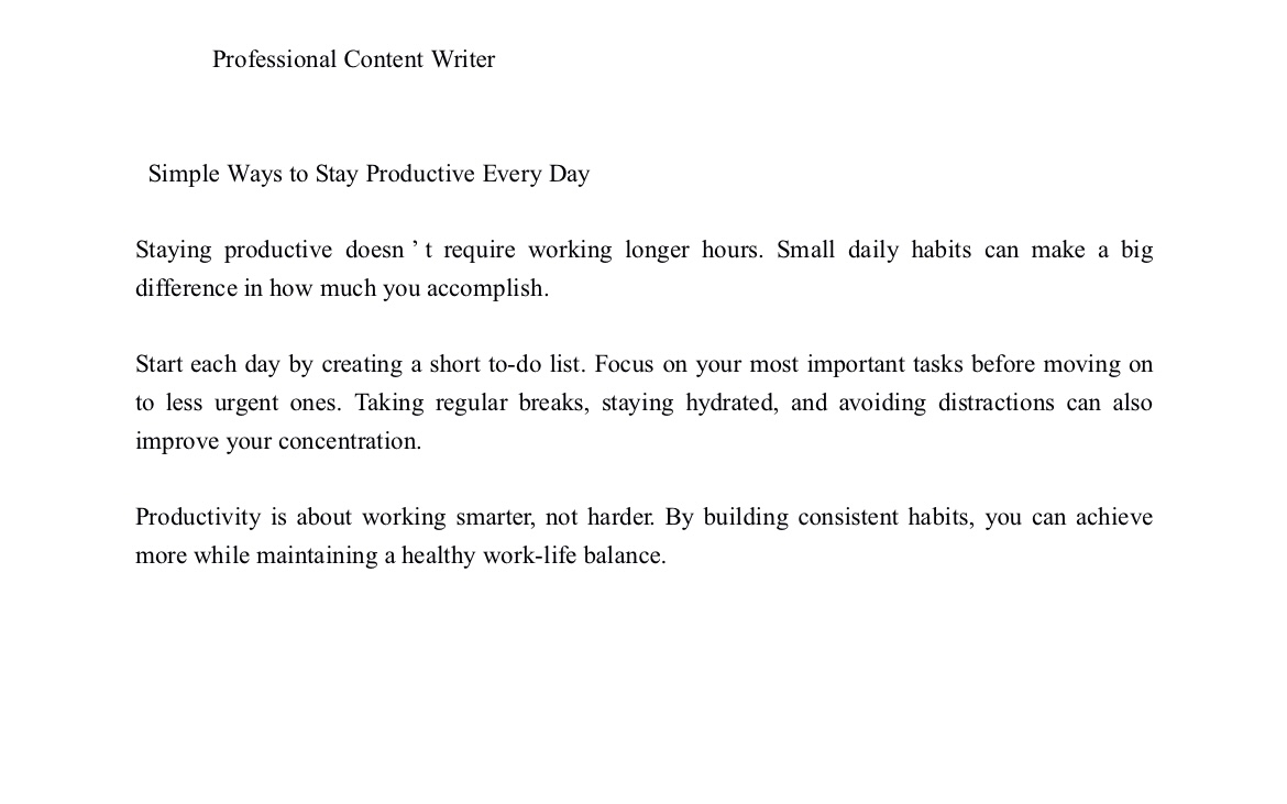 Content Writer